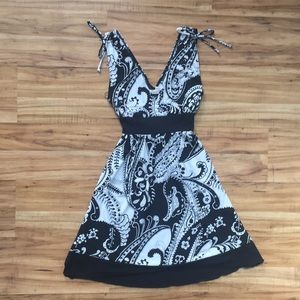 Black and White Patterned Dress